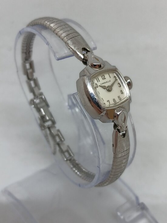 VINTAGE 1965 Caravelle Women\'s 16 mm x 18 mm Manual Wind Silver Tone Watch main image 9